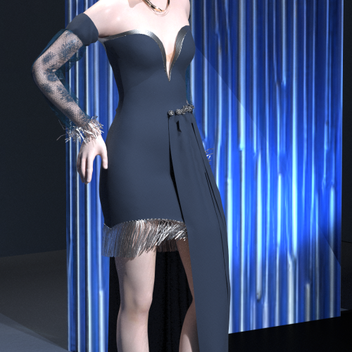 Celeste Satin Evening Gown