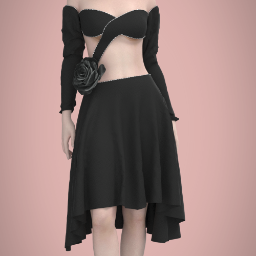 Luna Off-Shoulder Evening Dress